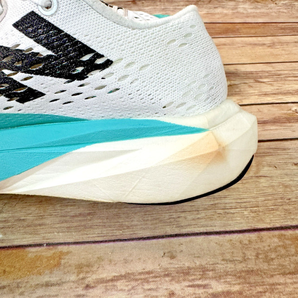 New Balance Womens FuelCell SuperComp Pacer V2 White Turquoise Running Shoes 9 - Picture 10 of 16